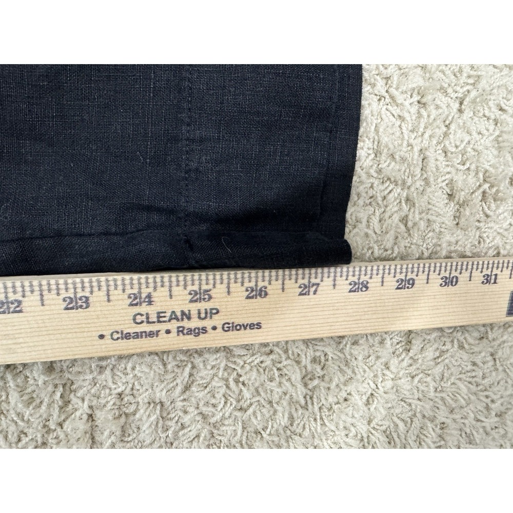 J. Jill Women's Pull On Cropped Wide Leg Linen Pants Size LT Black Lagenlook - Picture 8 of 11